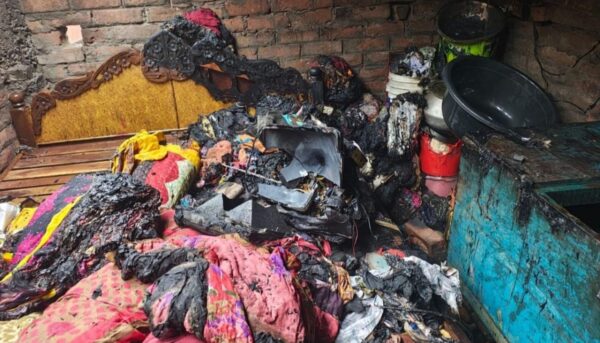 वैशाली में गैस सिलेंडर रिसाव से घर में लगी आग, नगद सहित लाखों का सामान जला