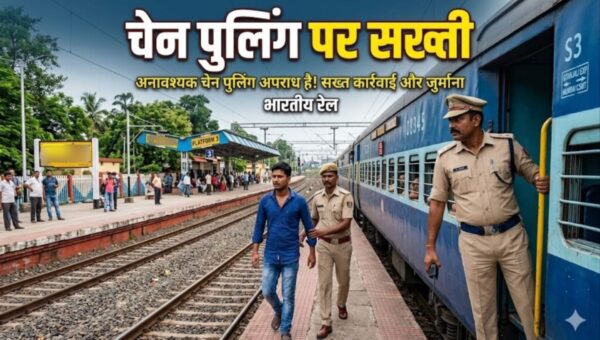 सावधान ! बिना वजह चेन पुलिंग को लेकर रेलवे सख्त, 15 दिनों में 514 लोगों पर भारी जुर्माना