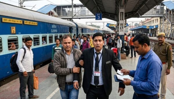 पटना जंक्शन पर पकड़ा गया फर्जी टीटीई, विजिलेंस टीम ने हिरासत में लिया